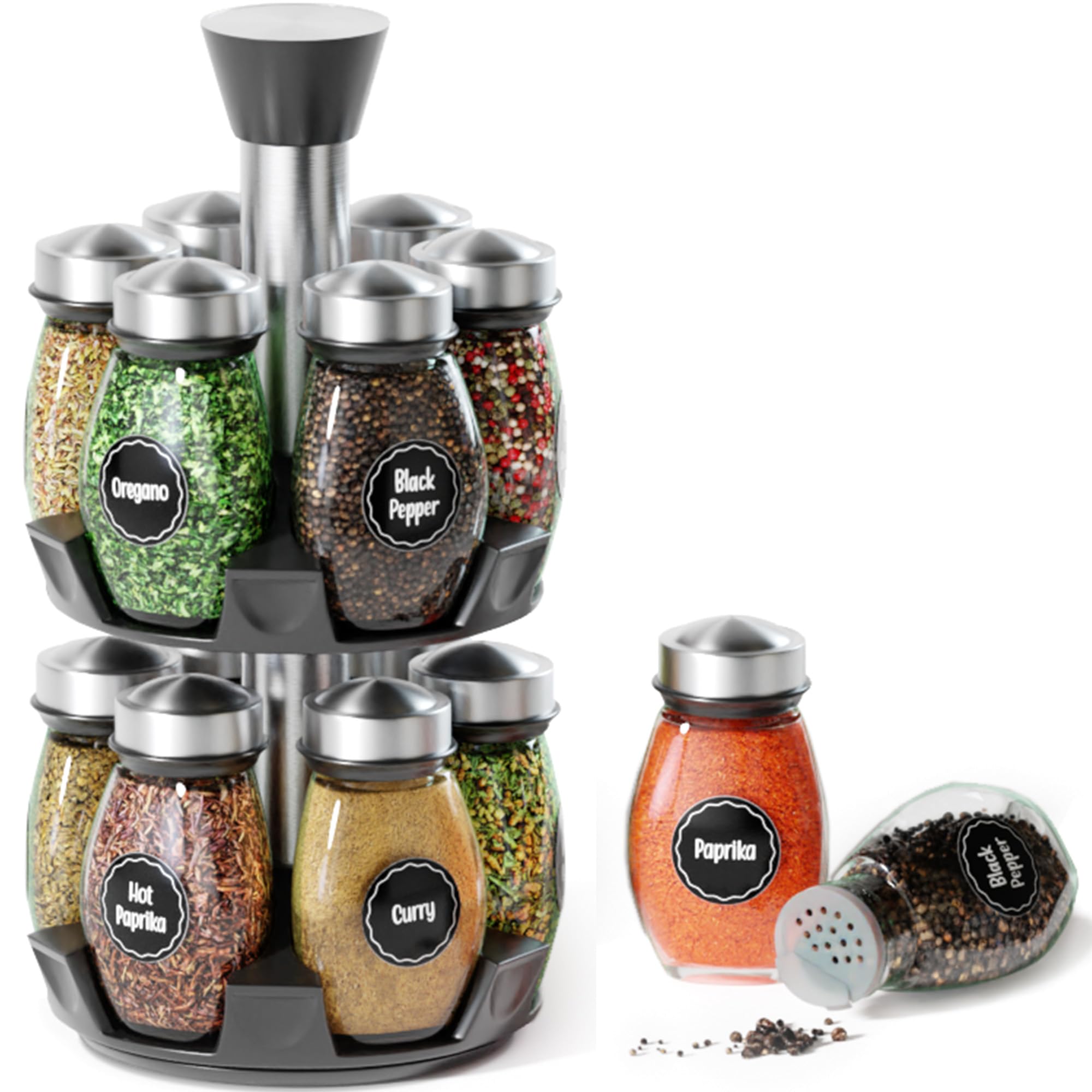 Solimo Amazon Seasoning Rack Solimo Rsvp Revolving Spice Rack Set