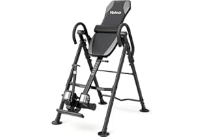 YOLEO Gravity Inversion Table for Back Pain Relief w/Lumbar Suppor, Back Stretcher Machine for Back Pain Relief, up to 300 lb