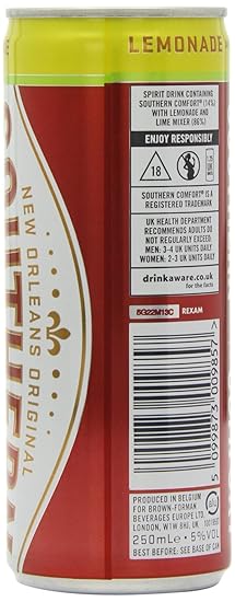 Southern Comfort With Lemonade And Lime Premixed Can 12 X 250 Ml