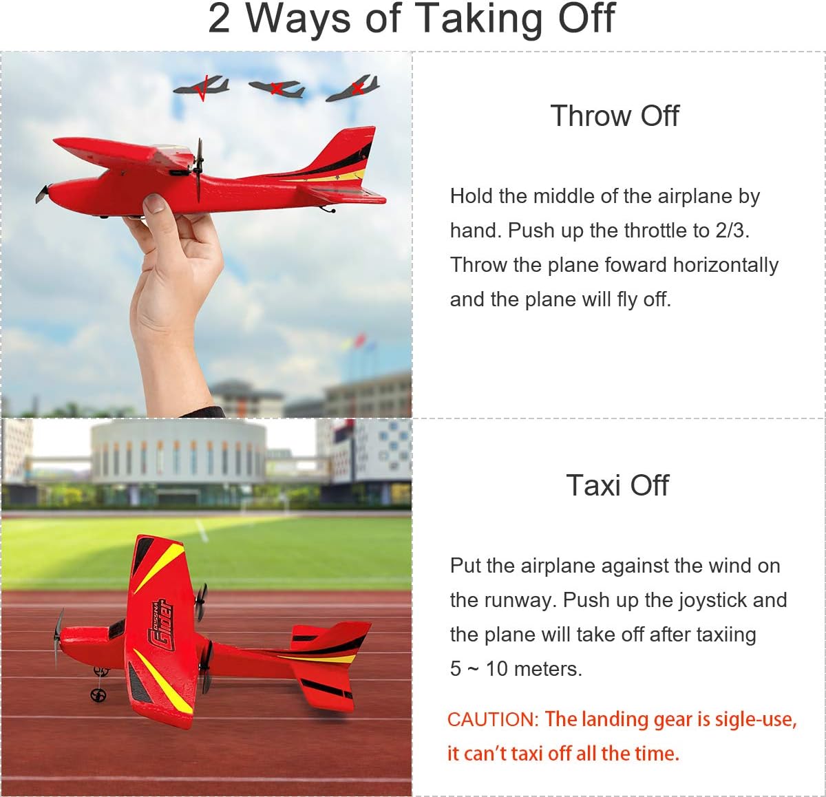 Avion Télécommandé Z50 2,4 GHz – RTF Avec Gyroscope – Débutant Enfant – Rouge – HAWK'S WORK
