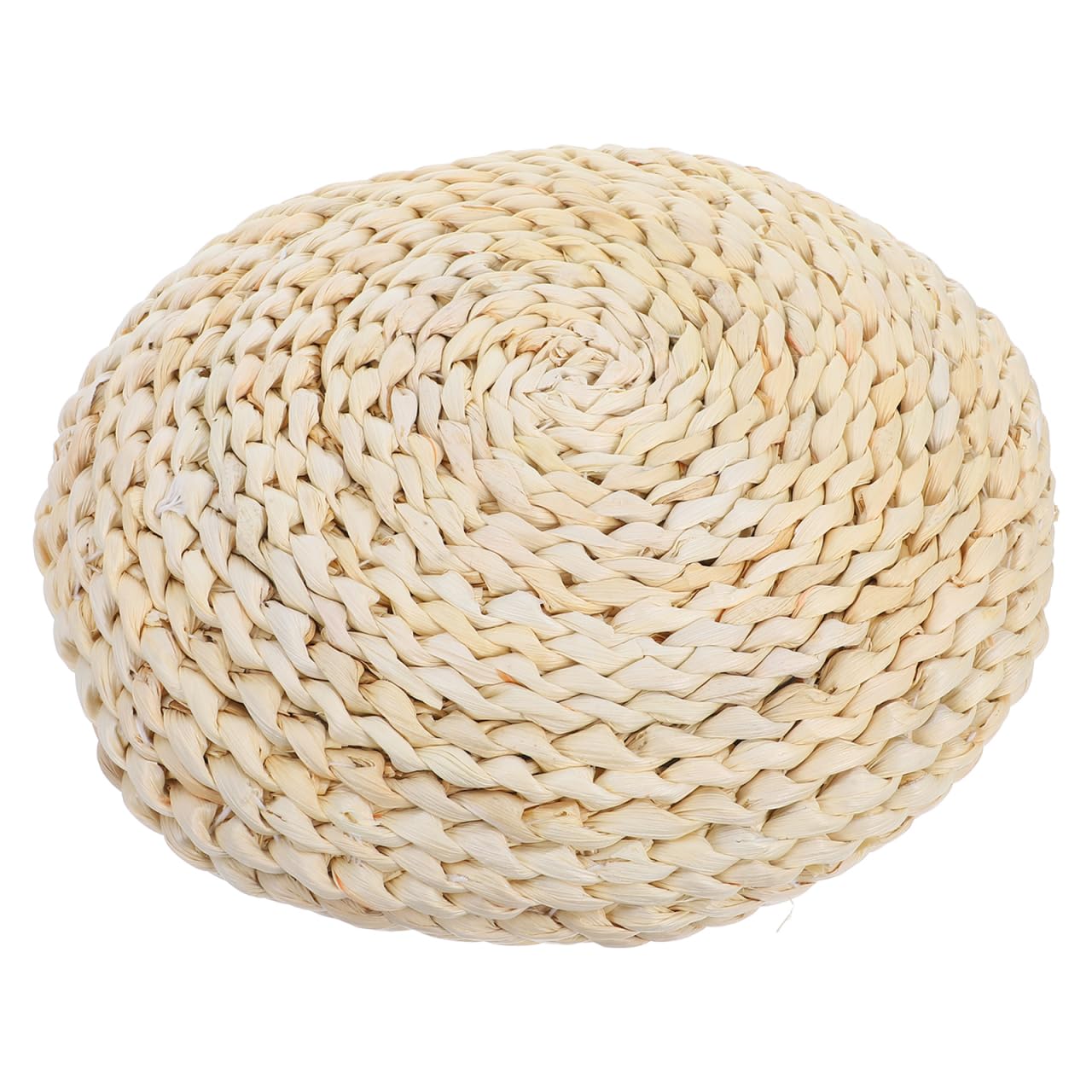 CAXUSD Handmade Straw Braid Cushion for Yoga Meditation Natural Cotton Filling Lightweight Tatami Floor Pillow for Living Guestroom and Dining