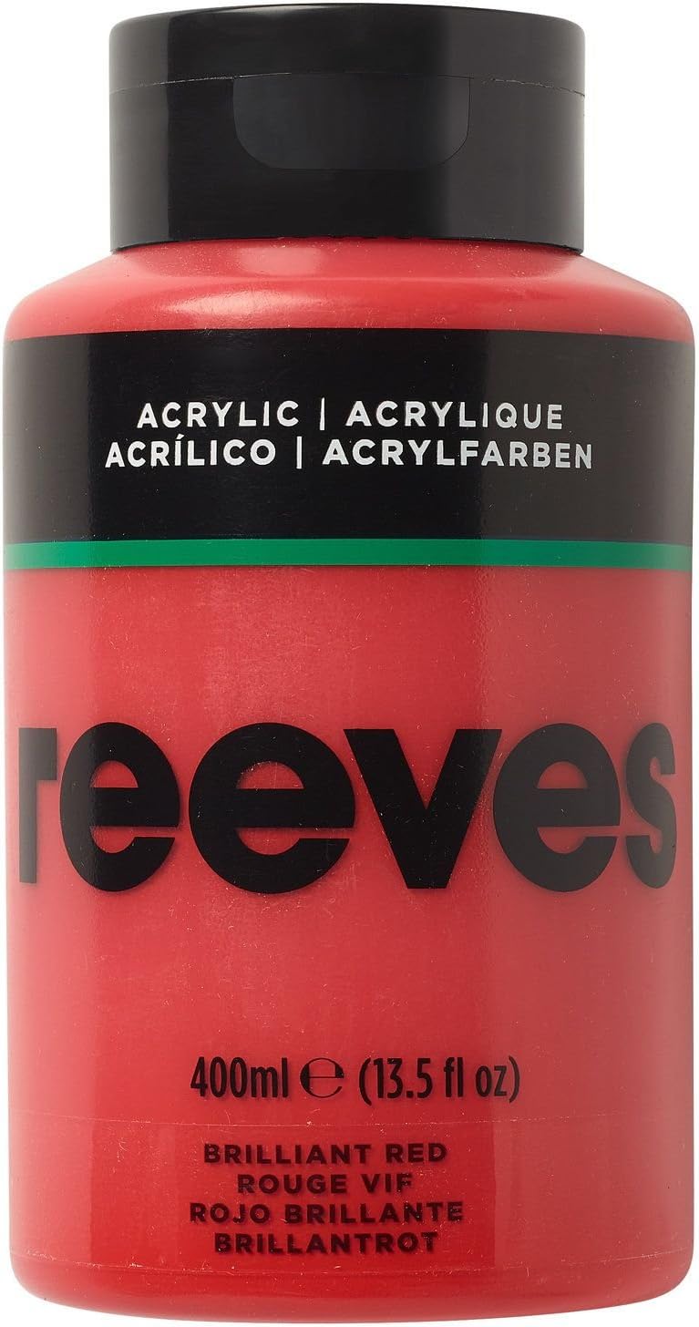 Reeves Acrylic Paint400 ml, Brilliant Red, 400 ml Amazon.co.uk