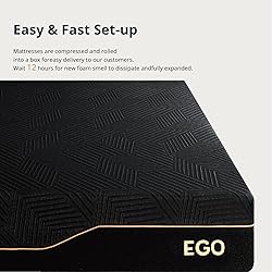 EGOHOME 14 Inch King Size Memory Foam Mattress for