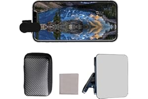 CREATIVECHEF Smartphone Camera Mirror Reflection Clip Kit, 2nd Generation Phone Mirror Reflection Camera Clip for Selfie/Video/TikTok, Perfect for Travel Photography, Camping Photo and ect