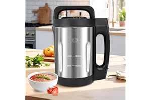 Homtone Soup Maker 2L, Makes 2-6 Servings, 6-in-1 Multifunctional Smooth and Chunky Soupmaker, Electric Soup Bleander Eeasy C