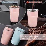 CS COSDDI Travel Mug Insulated Stainless Steel Leakproof Lid 12oz Cup view 2