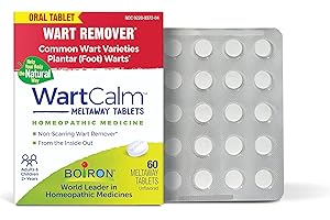 Boiron WartCalm for Painless Wart Removal on Hands, Knees, Plantar (Feet), and Other Bodily Warts for Adults & Children Ages 2+ - 60 Count