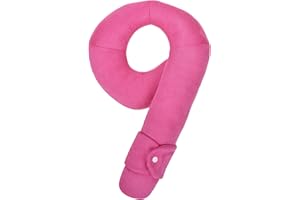 COOLBEBE Kids Travel Neck Pillow, Soft Toddler Neck Pillow for Traving, Comfortably Travel Pillow for Car & Airplane, Gifts for Toddler/Child/Kids (Rose)