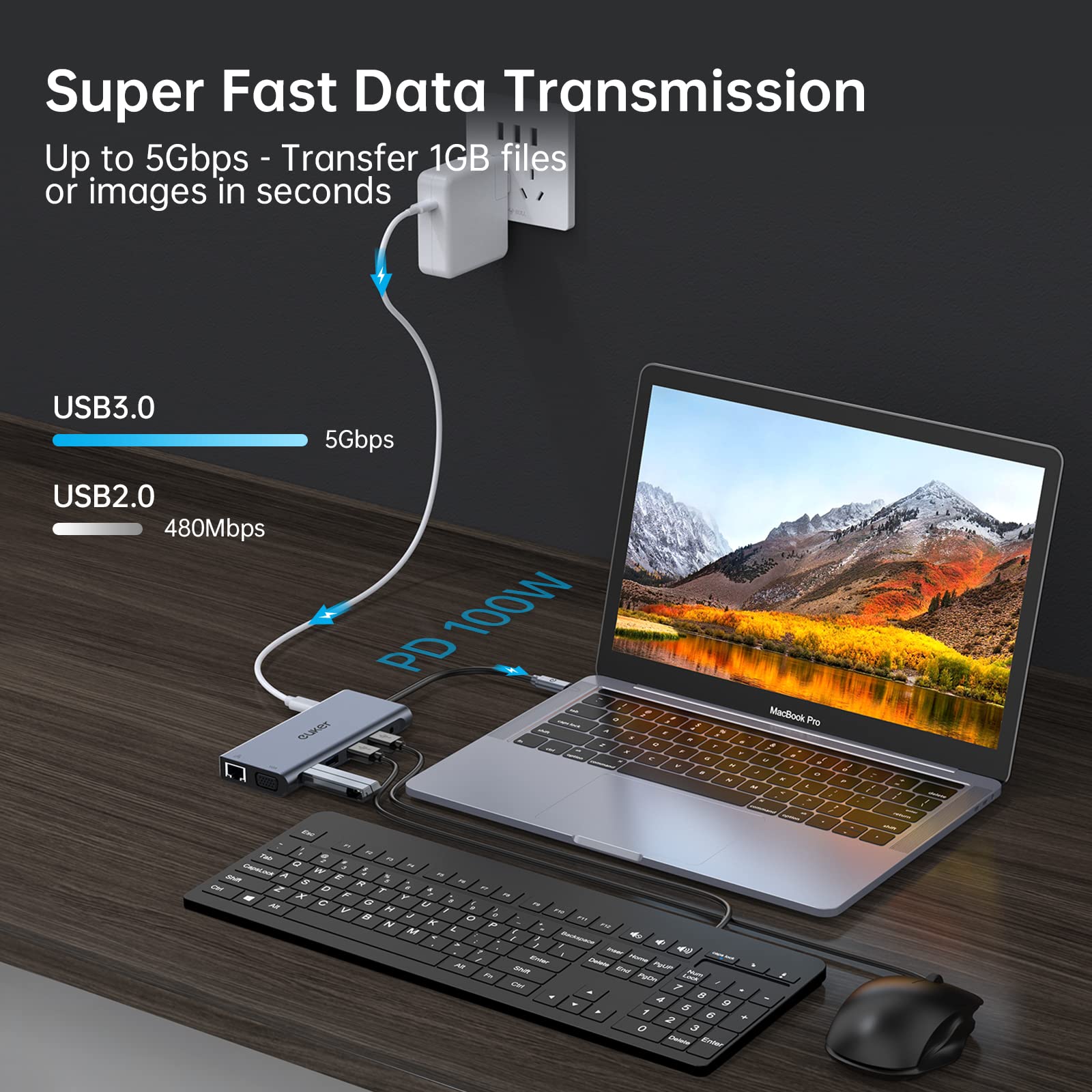 Multiport Display Adapter Mua USB C Docking Station USB C 12 in 1 Hub Dual Monitor Multiport ...