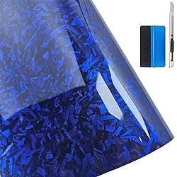 LZLRUN Forged Gloss Carbon Fiber Black Vinyl Wrap