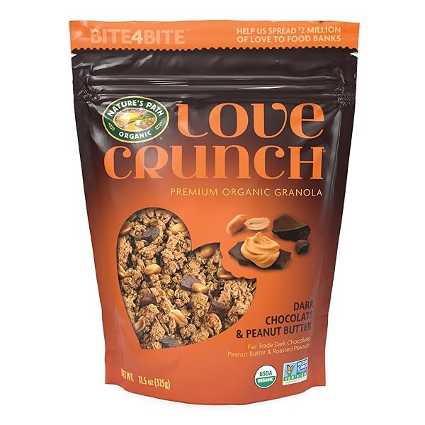 LOVE CRUNCH ORGANIC DARK CHOCOLATE & PEANUT BUTTER...