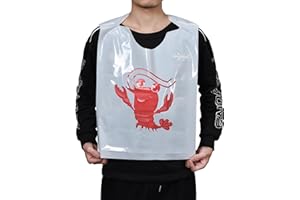 30 Pack 23 Inch Crab Lobster Bibs Disposable Plastic Crawfish Bibs