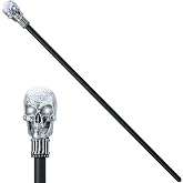 Spooktacular Creations Halloween Skull Walking Cane with Light Up Eyes, Walking Stick Staff Prop for Costume Accessory
