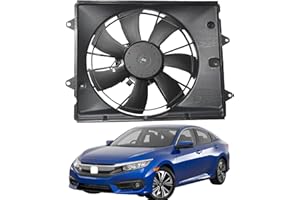 ENZVOIA 12V Engine Radiator Cooling Fan Assembly for 2016-2019 Honda Civic 2.0L, Durable, Easy to Install, OE Direct Replace - HO3115174, 190155BAA01, Improve Handling Stability, Reduce Noise and Vibration