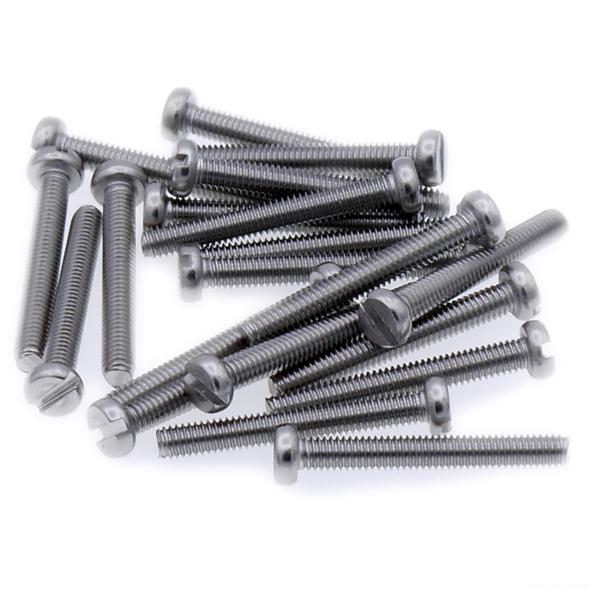 M5 (5mm x 40mm) Slot Cheese Machine Screw (Bolt) - Stainless Steel (A2) (Pack of 20)