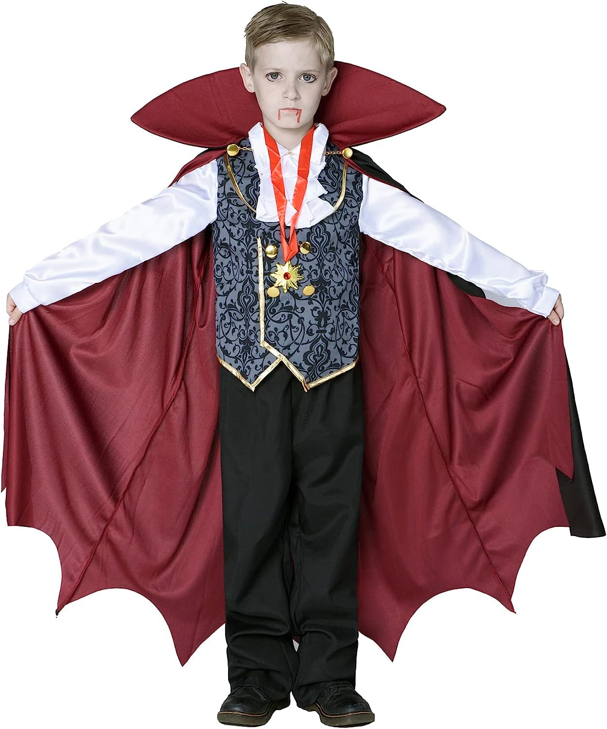 Spooktacular Creations Child Boy Vampire costume cold silver (Small (5-7yr))
