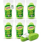 Libman 1131 Gentle Touch Dish Wand Refills, Non-Scratch Cellulose Sponge Heads with Scraper, Fits Libman #1130 Foaming Dish Wand, Made in USA, 12 Refills Total