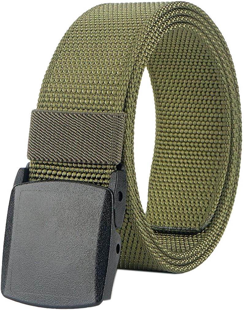 canvas belt with plastic buckle