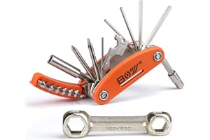 MATYKIT Multitool Wrench Set for Bike Tools, 16 in 1 Bicycle Multitool with 10 in 1 Bone Wrench, Multi Function Accessories Set, Must-Have for Cyclist for Emergency/Repairs/Removing/Replacing/Maintenance/Gift