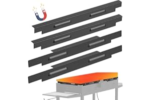 LIMECARE Wind Guards for Blackstone 36 inch Griddle, Magnetic Wind Screens, Blackstone Griddle Accessories, Fit with Hood, Rear Grease Cup and Side Shelf, Heat Shield for Side Table, Grilling Gifts, Black