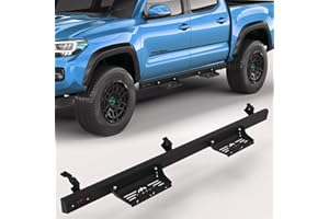 CLAMBER Drop Down Running Boards for 2005-2023 Toyota Tacoma Double Cab with 4 Full Size Doors, Sand Textured Black Side Steps with 5.6" Width Detachable Drop Steps, Off-Road & City-Life Two Modes