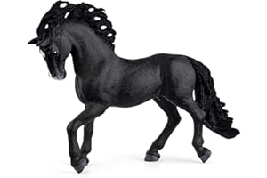 Schleich Horse Club Realistic Pura Raza Española Stallion Horse Figurine - Detailed Horse Toy in Spirited Pose, Durable for Education and Imaginative Play, Toy for Girls and Boys, Gift for Kids Age 5+