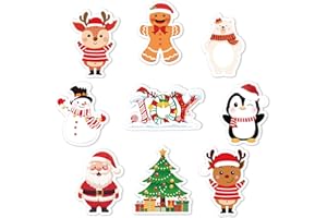 COCHIE Small Christmas Stickers, Snowman Santa Stickers Reindeer Gingerbread Man Decals, 240Pcs Self-Adhesive Christmas Envelope Labels Stickers, Xmas Seal Stickers for Gift Greeting Card (Christmas Mix)