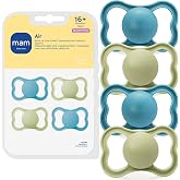 MAM Air Pacifier 16+ Months, Extra Air Flow for Sensitive Skin, 4 Pack | Developed With Medical Experts, BPA-Free, Skin Soft Silicone, Made In Europe