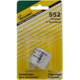 Bussmann BP552RP Heavy Duty Flasher, Silver | Automotive Flashers, Turn Signal Flashers, Thermal Flashers, 12 V, 60 to 120 fpm, 4-3/4, 2-3/4, 12 V Battery, 12.8 A
