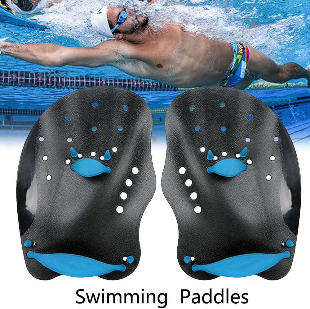 Joso Hand Paddles, Hand Fin with Adjustable Strap, Swimming Paddles Swimming Training Aid Improve Swimming Speed for Man & Women