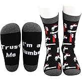 MBMSO Plumbing Socks - 2 Pairs Trust Me I'm a Plumber Socks Funny Plumber Gift for Men