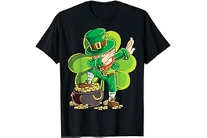 ST. PATRICK'S DAY LUCKY CO St Patricks Day Dabbing Leprechaun Boys Girls Men Dab Dance T-Shirt