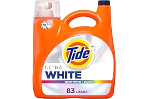 Tide Ultra White Liquid Laundry Detergent, 83 Loads, Laundry Detergent Liquid for Bright Whites and Colours, 3.46 L