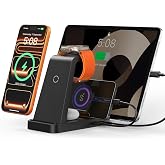 Wireless Charger for iPhone - 5 in 1 Charging Station for Multiple Devices Apple: Fast Wireless Charging Stand Dock for iPhon
