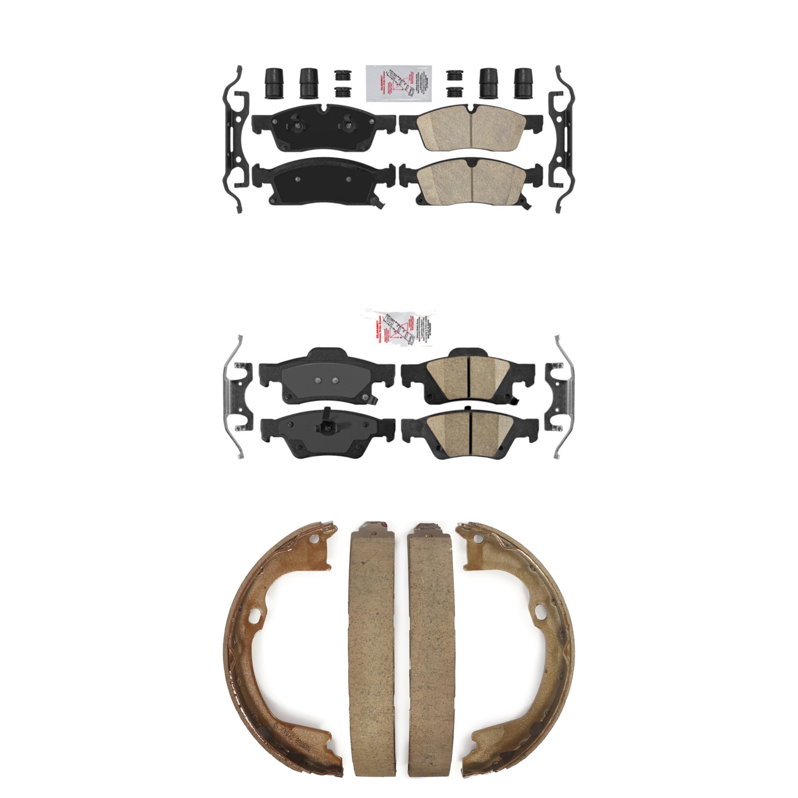 Transit Auto Front Rear Ceramic Disc Brake Pads Kit