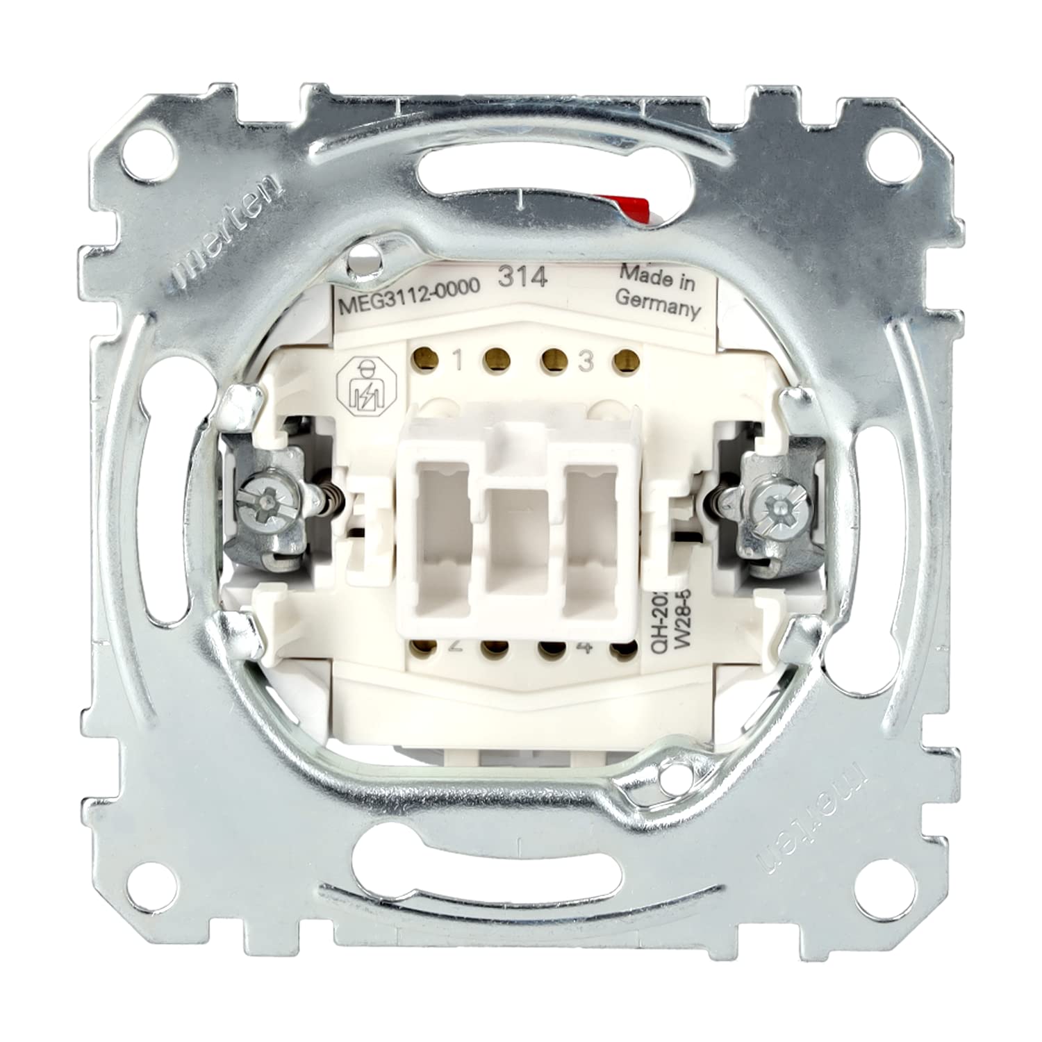Schneider Electric Merten MEG3112-0000 Off Switch Insert, 2-Pole, 10 AX, AC 250 V, Plug-in Terminals, Flush-Mounted for Einabi Switches and Sockets, Made in Germany