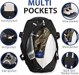 DAYGOS Gym Duffle Bag 40L Waterproof Wet Pocket Shoes Compartment Black view 2