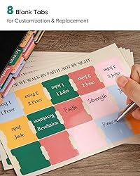 Morjor Bible Tabs for Women and Men, Boho Theme, 75