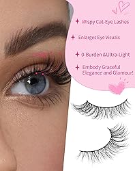 Cat Eye Lashes Short Wispy Strip Lashes that Look