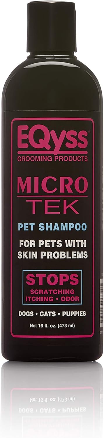 EQyss Micro-Tek Pet Shampoo (16 Ounce) - Stops Scratching, Itching, Biting, or Licking Hot Spots