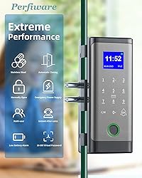 Smart Glass Door Locks,Perfiware Biometric