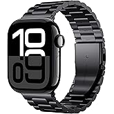 Stainless Steel Band Compatible with Apple Watch 49mm 46mm 45mm 44mm 42mm 41mm 40mm 38mm, Men & Women Metal Strap for iWatch Ultra Ultra2 Series 10 9 8 7 6 5 4 3 2 1 SE