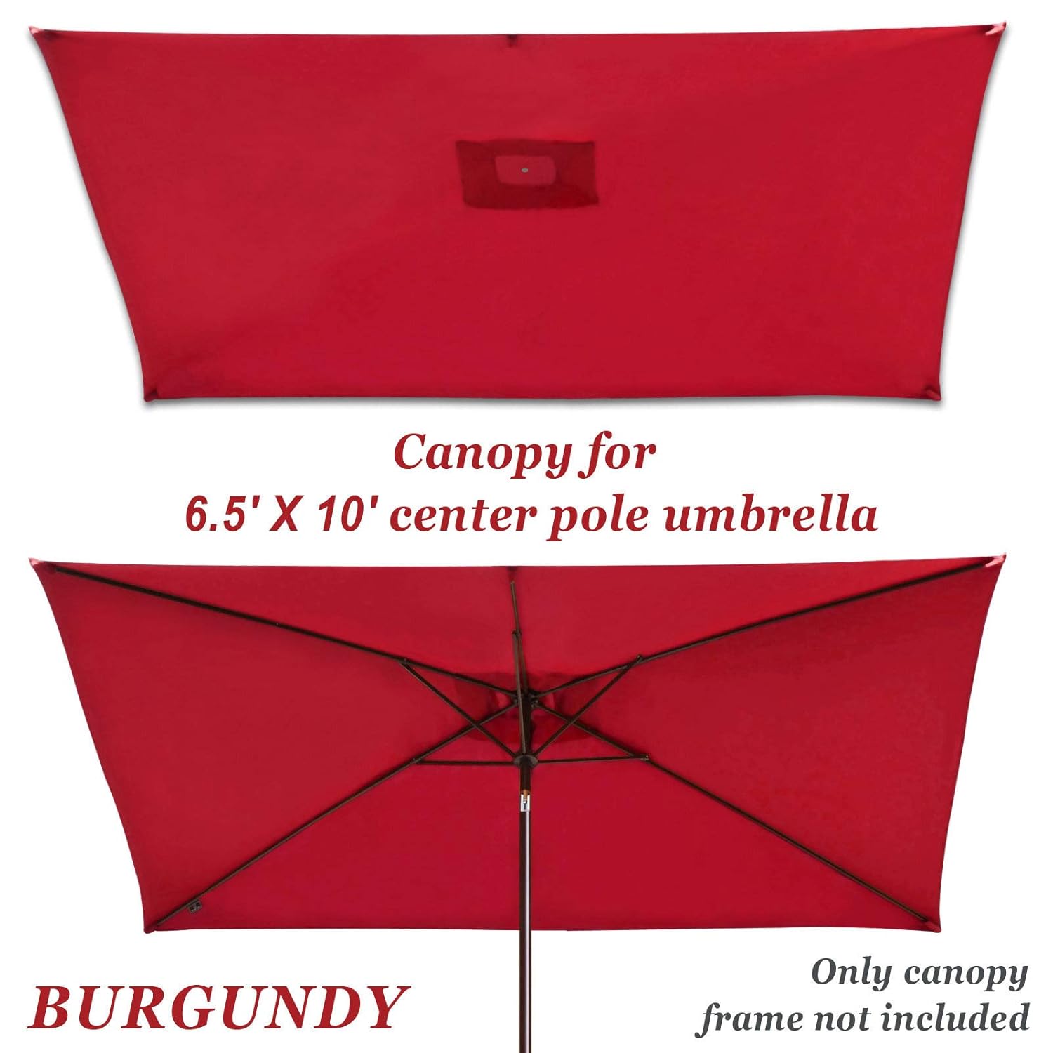 Benefitusa 10 X6 5 Outdoor Patio Umbrella Replacement Canopy 6 Rib Parasol Top Cover Tan Garden Outdoor Cjp Org In