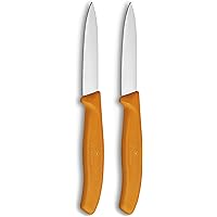 Victorinox Swiss Classic 2 Piece Paring Knife Set Straight Edge Orange