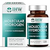 Hydrogen Water Tablets, 12ppm with Magnesium, Brain Health Cognition Function Cellular Energy Boost Antioxidant Promote Metabolism, Non-GMO & Gluten Free, 120 Tablets