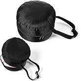 Travel Neck Pillow Bag, Compact Travel Neck Carrying Bag with Zipper, Quick Release Clasp Attaches to Luggage Backpack Pillows Travels Bags for Traveling Journey(Black, Pillow Not Included)