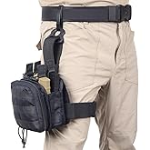 SdTacDuGe Drop Leg Tactical Mag Admin Pouch,Medical EMT Organizer with 4 Stacker Magazine Holder for M4 M16,1000D Nylon First Aid Pouch