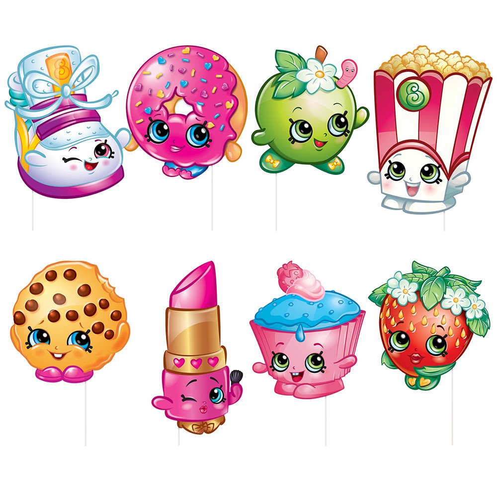Unique Shopkins Photo Booth Props (8 Piece)