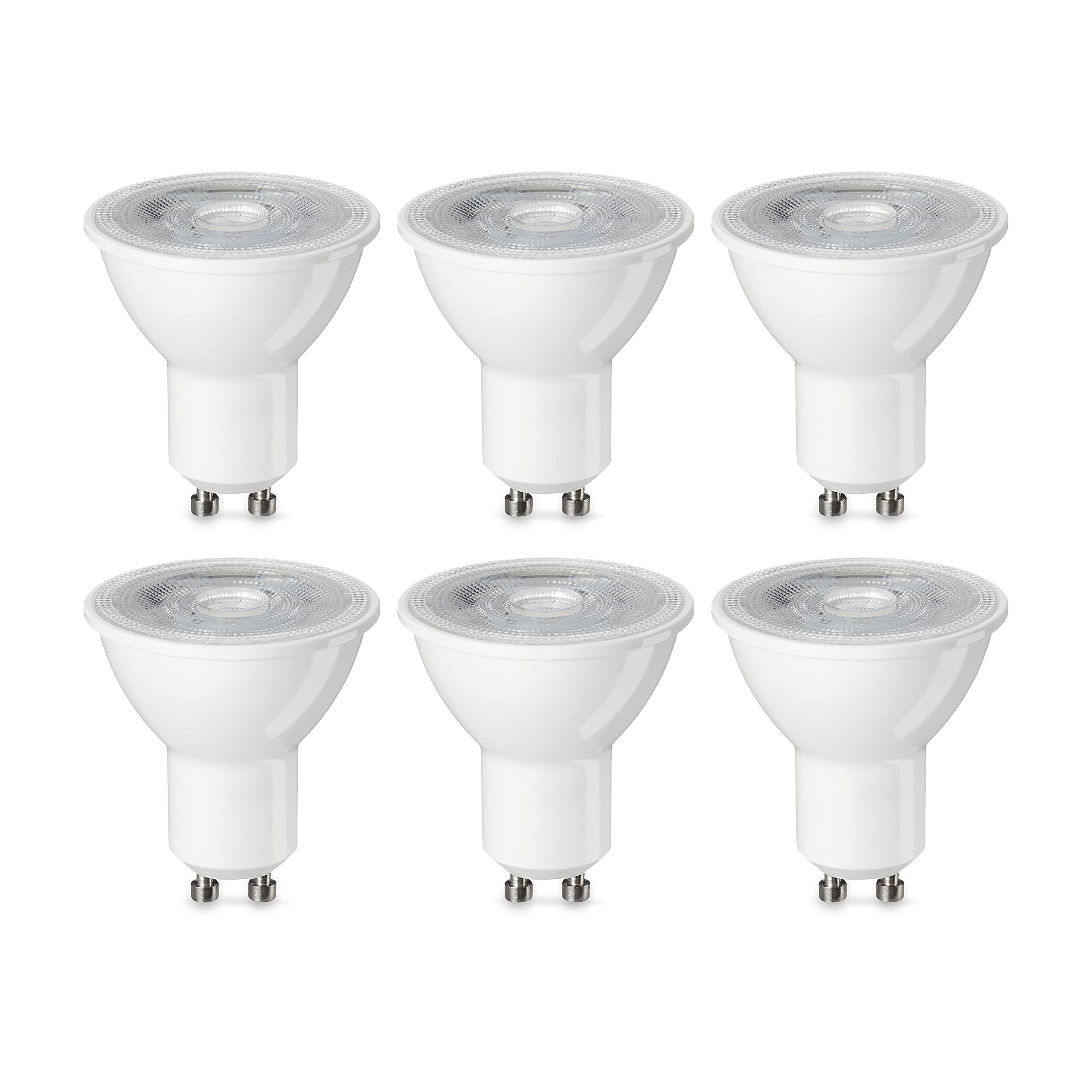 Amazon Basics LED GU10 Spotlight Bulb, 4.7W (Equivalent to 50W), Warm White, Non Dimmable - Pack of 6