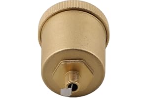 Brass Automatic Air Vent Valve, for NPT 1/8 Inch Hydronic Heating Air Bleed Valve for Hot Water Radiators & Small Unit Heater